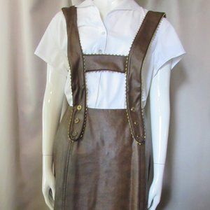 SALE Lederhosen Style Short Skirt Faux Leather Ship Mates